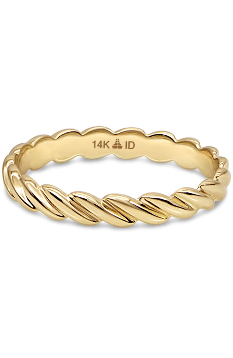 DEVATA Twisted Rope Ring in 14K Gold, Alternate, color, Yellow Gold