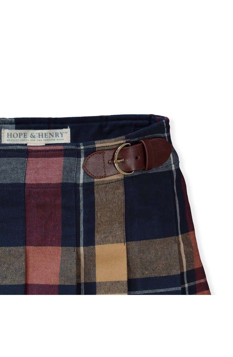Hope & Henry Baby Girls' Organic Pleated Buckle Skirt, Infant, Alternate, color,