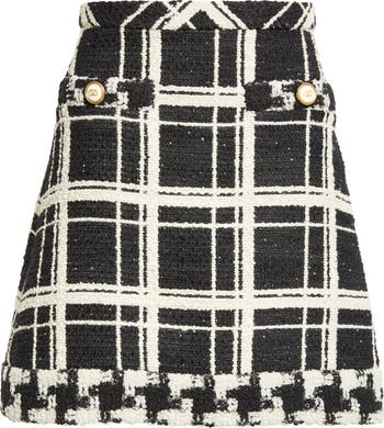 【関税&送料込み】Valentino Garavani Tweed Skirt Valentino Garavani Mixed Check Tweed Skirt | Nordstrom