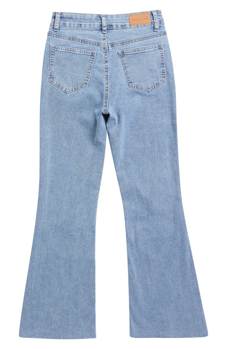 GOGO STAR Kids' Heart Patch Appliqué Flare Jeans, Alternate, color, 