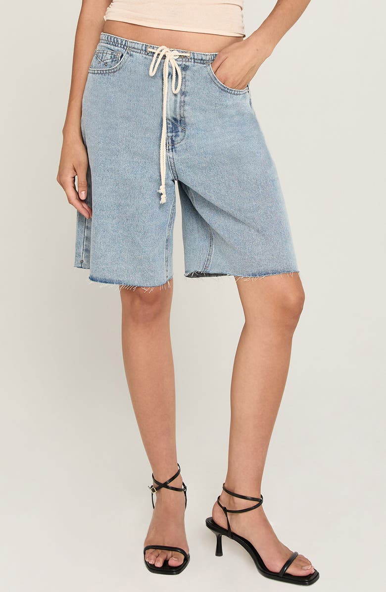 Unpublished Dani Berlin Tie Waist Denim Shorts, Main, color, 