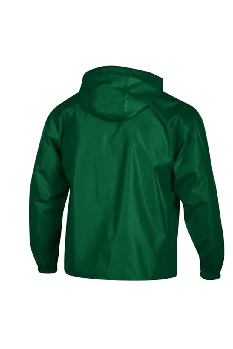 Men's Champion Green Green Bay Packers Packable Hooded Windbreaker Half-Zip Jacket, Alternate, color, Green