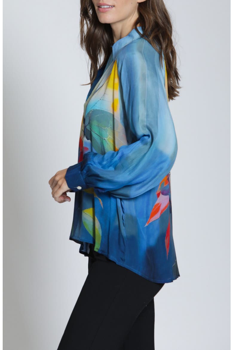 Mixed Print Long Sleeve Top, Alternate, color, BLUE MULTI