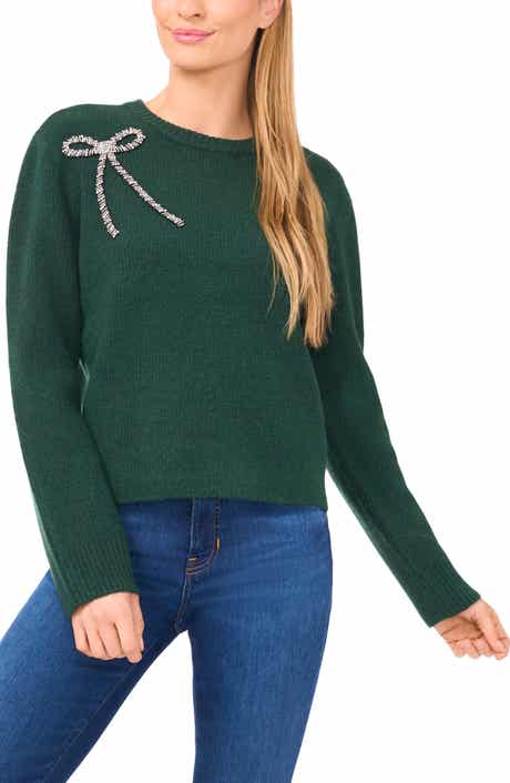 CeCe Embellished Bow Sweater