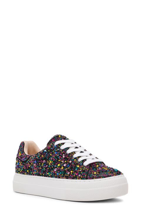 Sidny Crystal Pavé Platform Sneaker (Women)