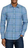 CONSTRUCT Slim Fit Multi Plaid Woven Long Sleeve Basic Shirt