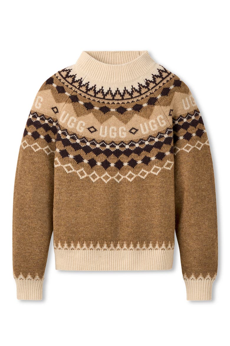 Braylee Uggisle Sweater, Alternate, color, COFFEE GROUNDS HEATHER