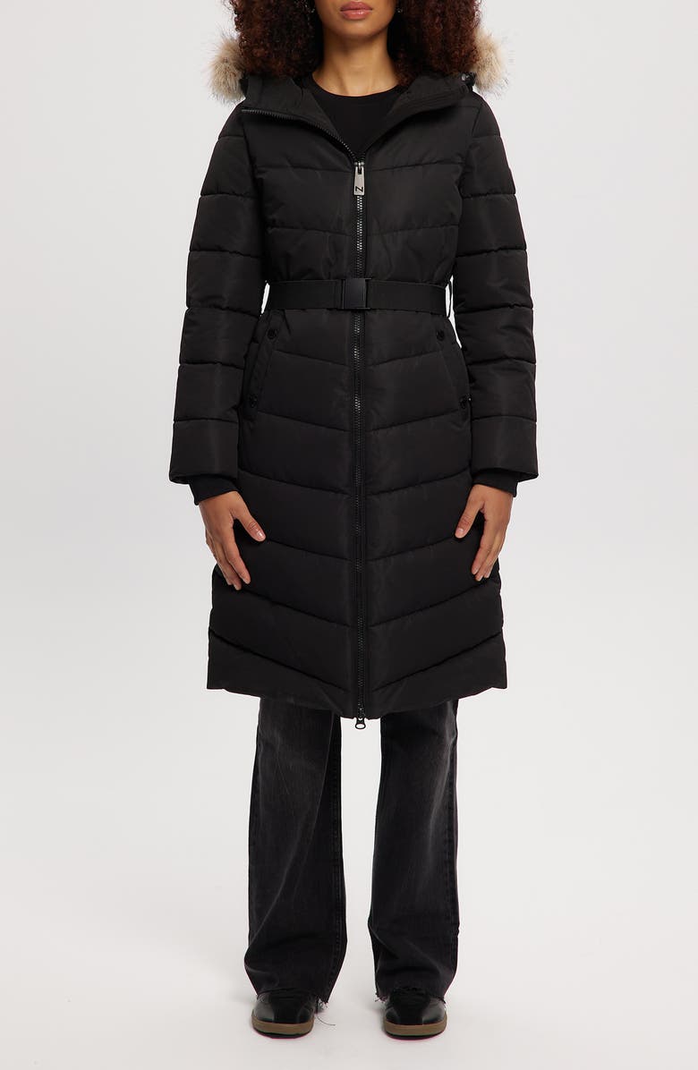 Noize Capri Faux Fur Hooded Quilted Parka, Main, color,