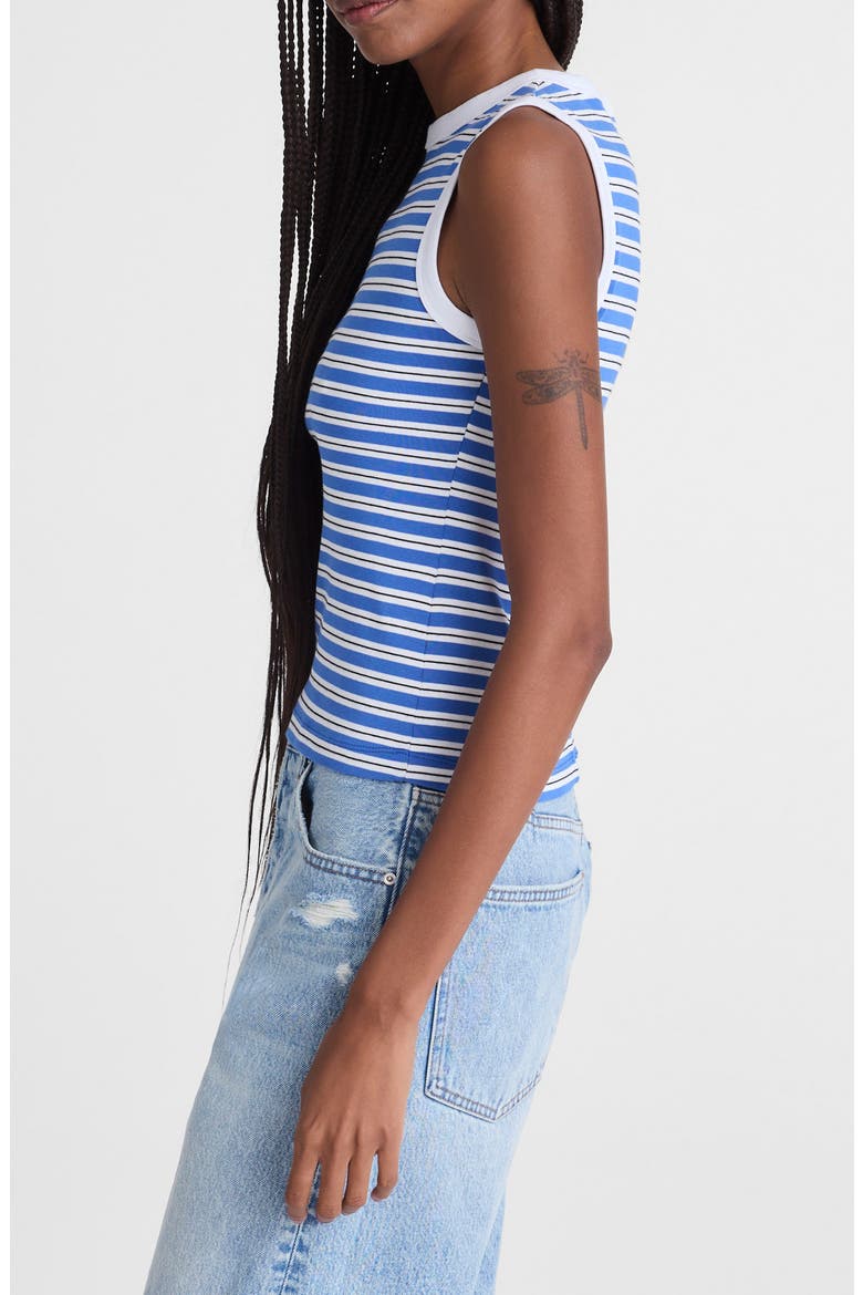 The '90s Compact Cotton Shell Tank, Alternate, color, RETRO BLUE
