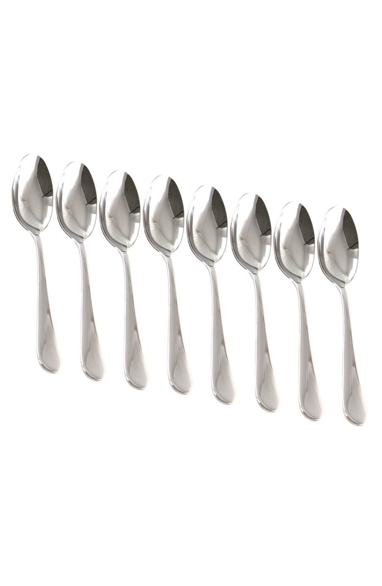 MARTHA STEWART 8 Piece Stainless Steel Dinner Spoon Set, Main, color, Silver