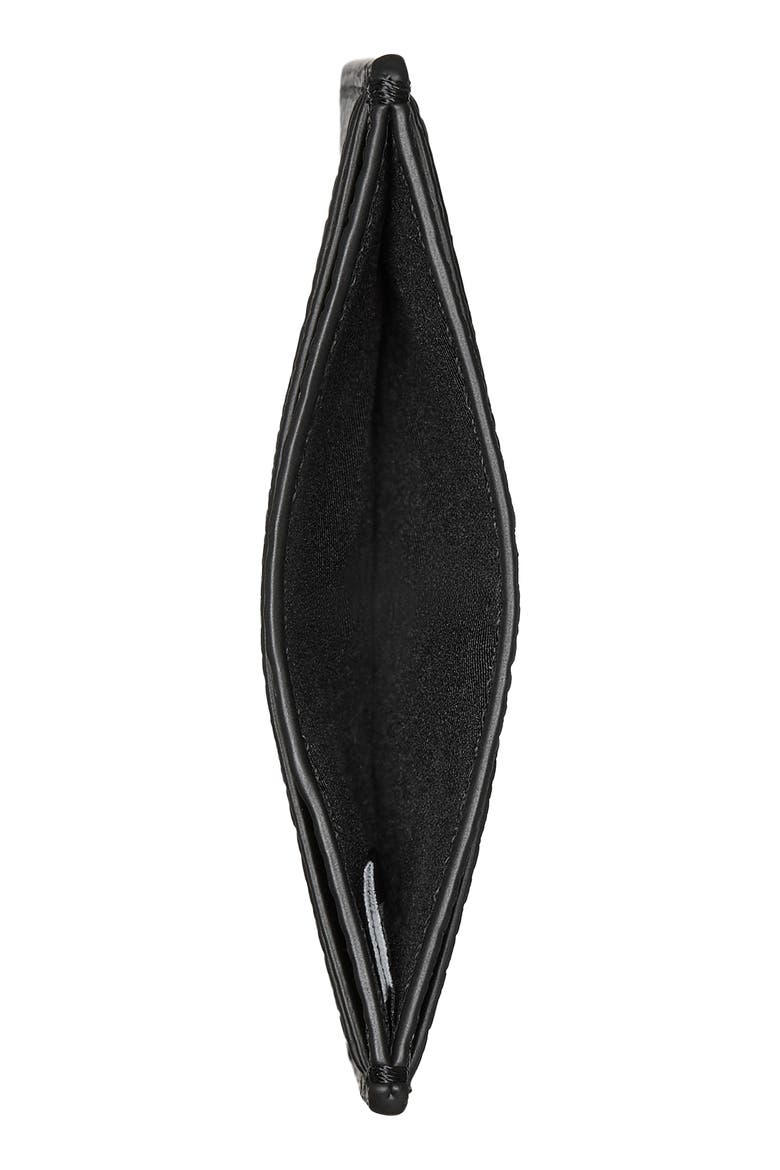 Classic Pebbled Leather Card Case, Alternate, color, BLACK