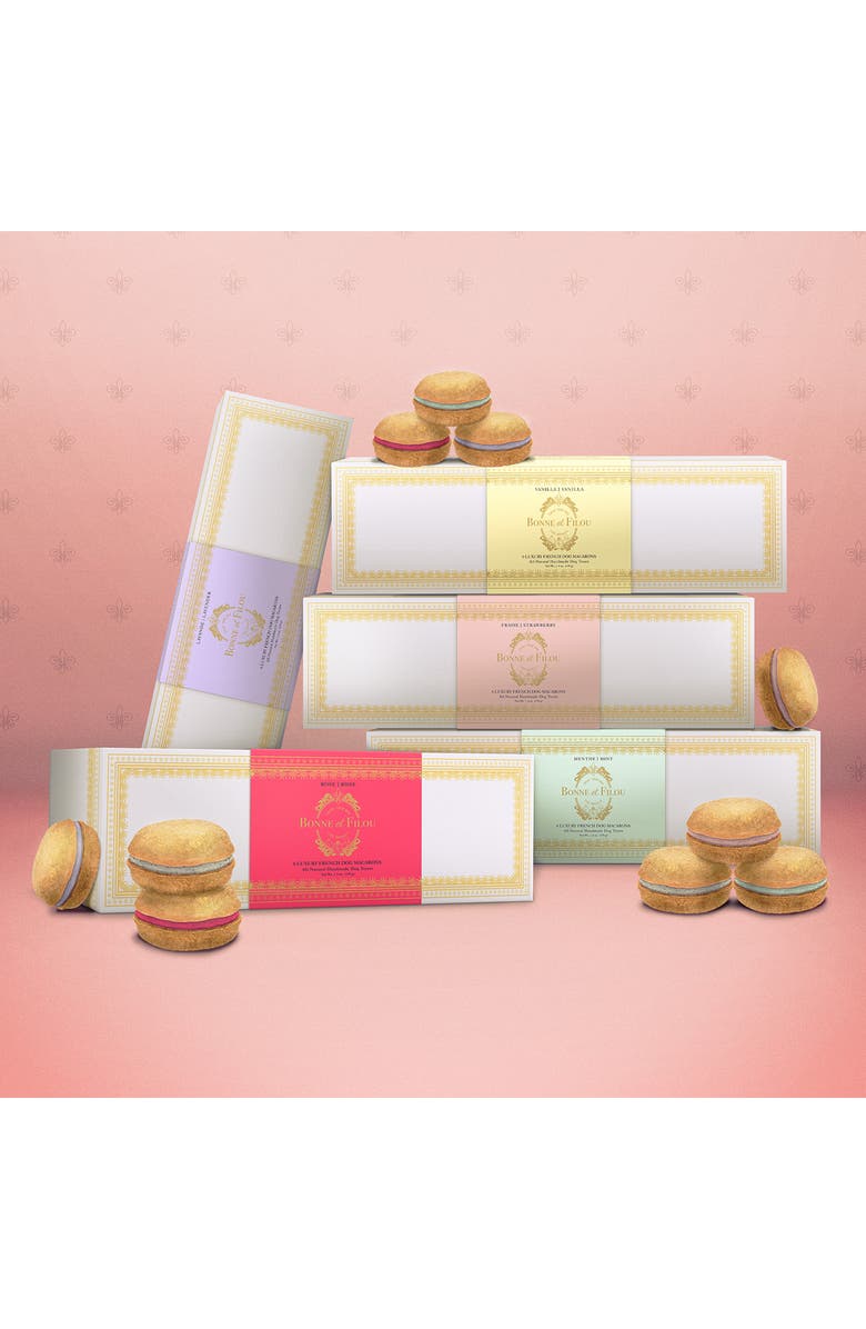 BONNE ET FILOU Rose Macarons Dog Treats, Alternate, color, 