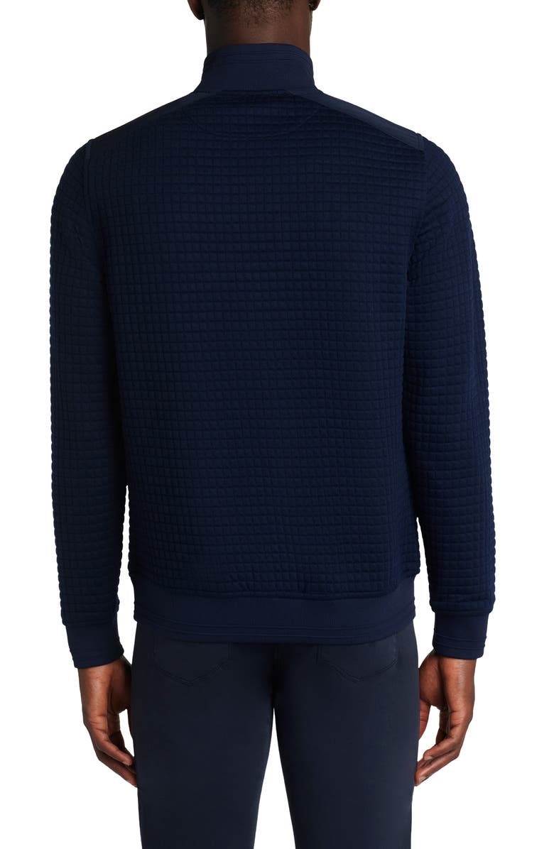 Bugatchi Quarter Zip Pullover, Alternate, color, Navy