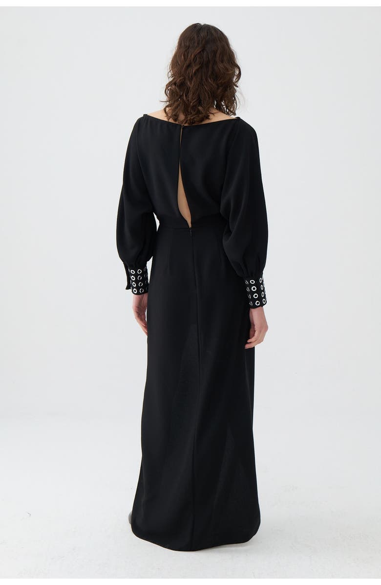 Nocturne Knot Front Long Dress, Alternate, color,