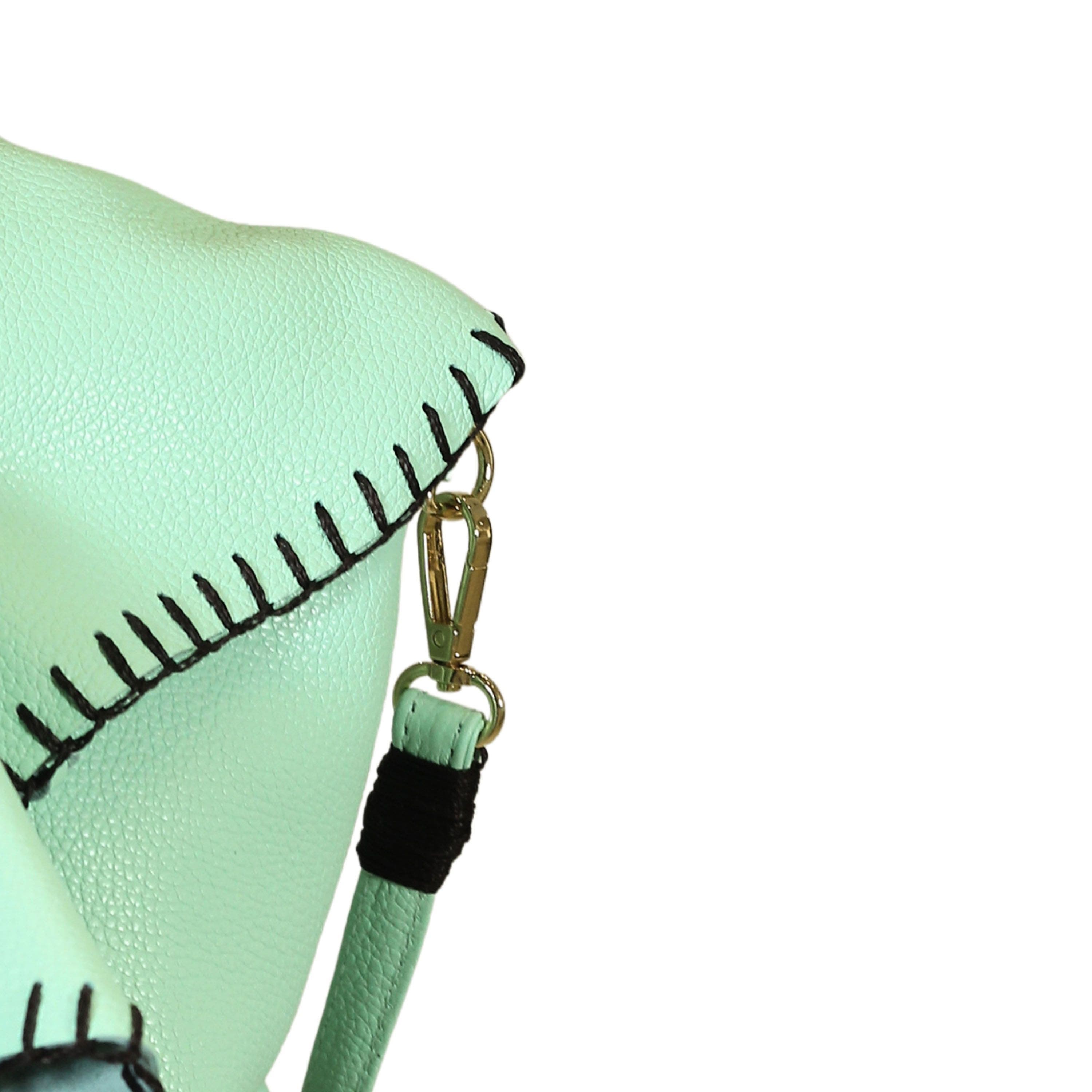 Carlos Falchi Butterfly Leather Bag, Alternate, color, Lime