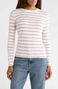 Stripe Pima Cotton Long Sleeve T-Shirt