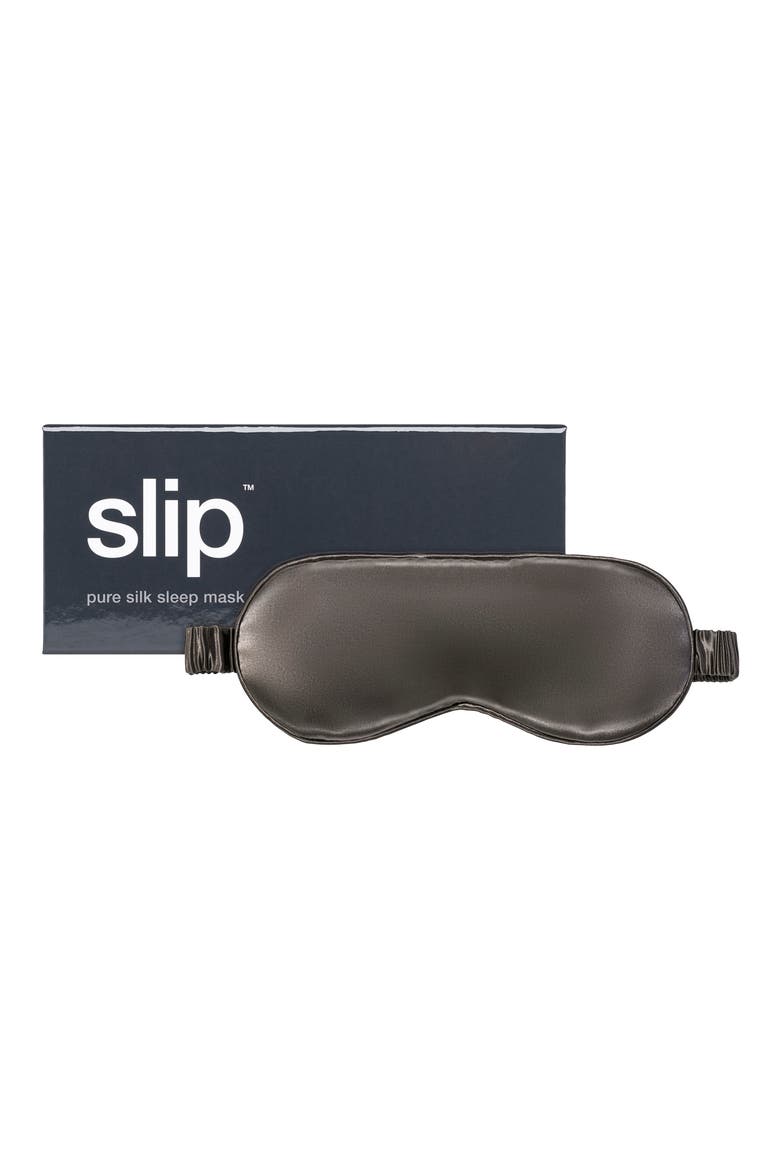 Pure Silk Sleep Mask, Main, color, CHARCOAL