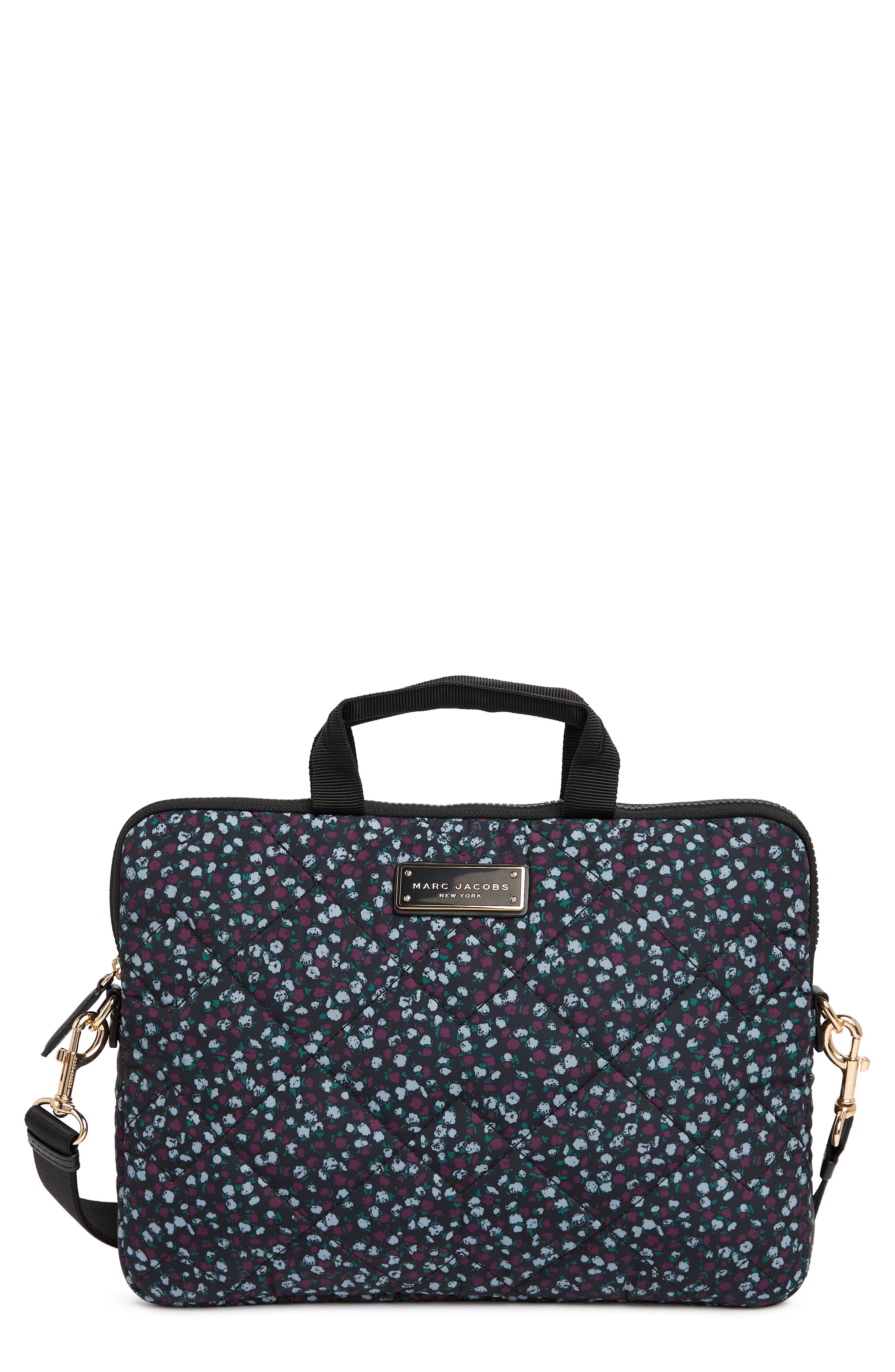 Marc Jacobs Quilted Nylon Cosmetic Printed Bag, Main, color, 