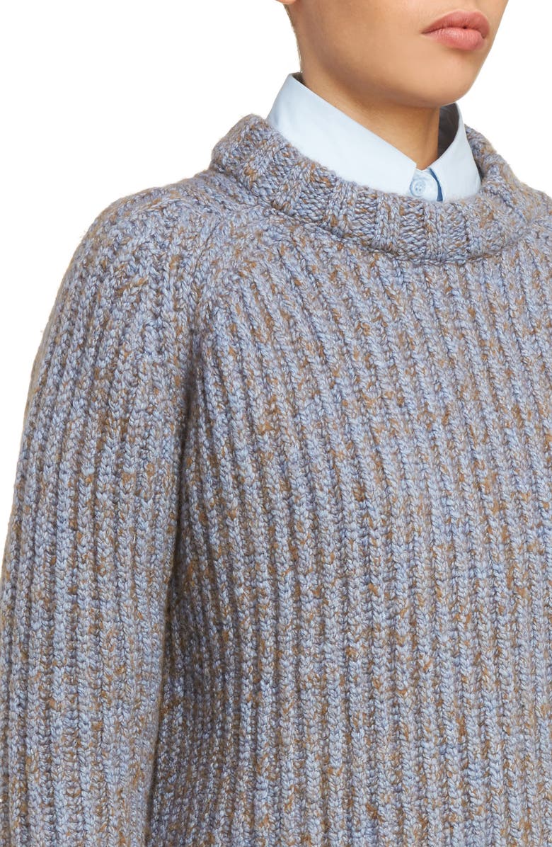 Acne Studios Sandy Mouline Cable Knit Sweater, Alternate, color, 