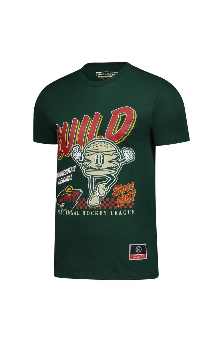 Mitchell & Ness Men's Mitchell & Ness Green Minnesota Wild Local Food T-Shirt, Alternate, color, Green