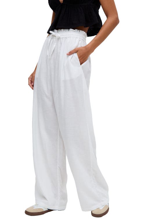 Raffya Paulina Wide Leg Trouser In White