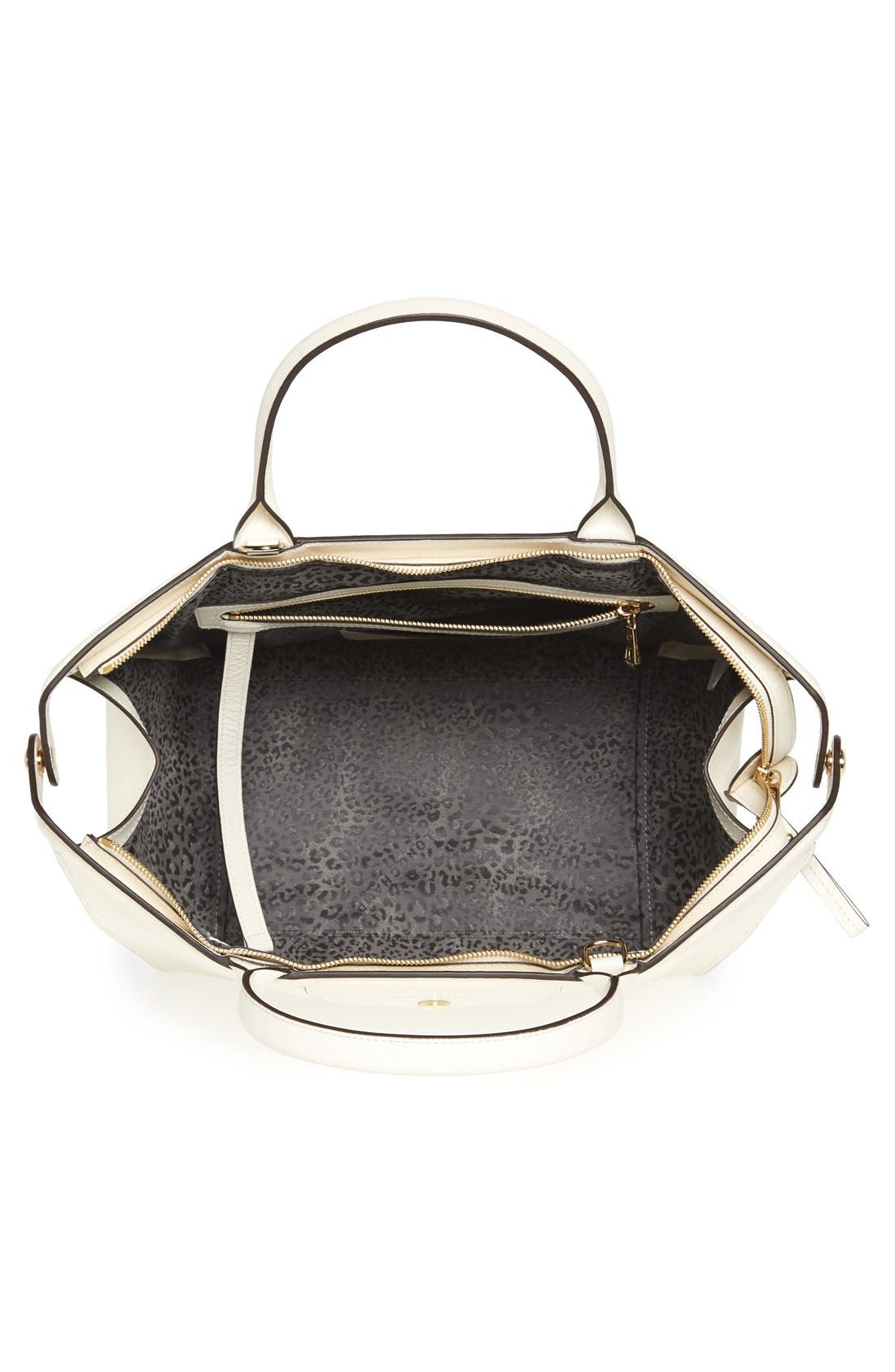 Longchamp Le Pliage Heritage Leather Satchel, Alternate, color, 