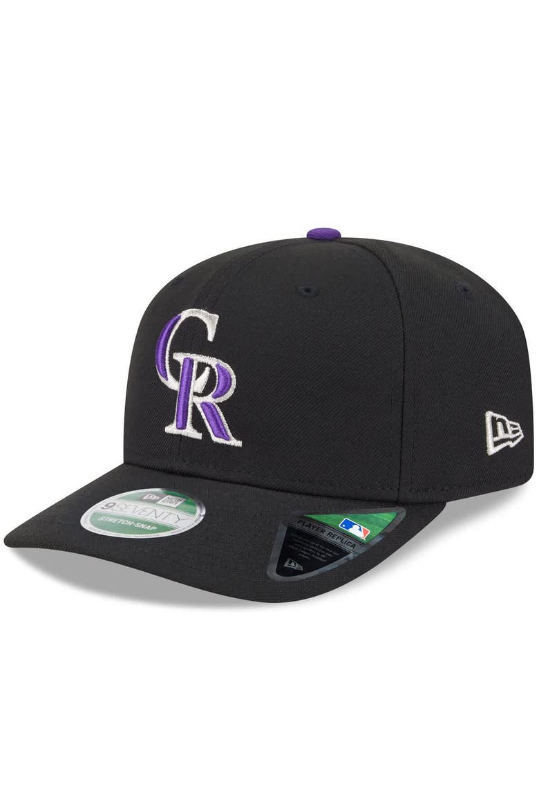 Men's New Era  Black Colorado Rockies Player Replica 9SEVENTY Adjustable Hat, Main, color, Black