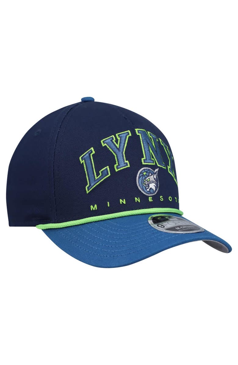 New Era Men's New Era Navy Minnesota Lynx Bold Arch COOLERA 9FORTY A-Frame M-Crown Adjustable Hat, Alternate, color, Navy