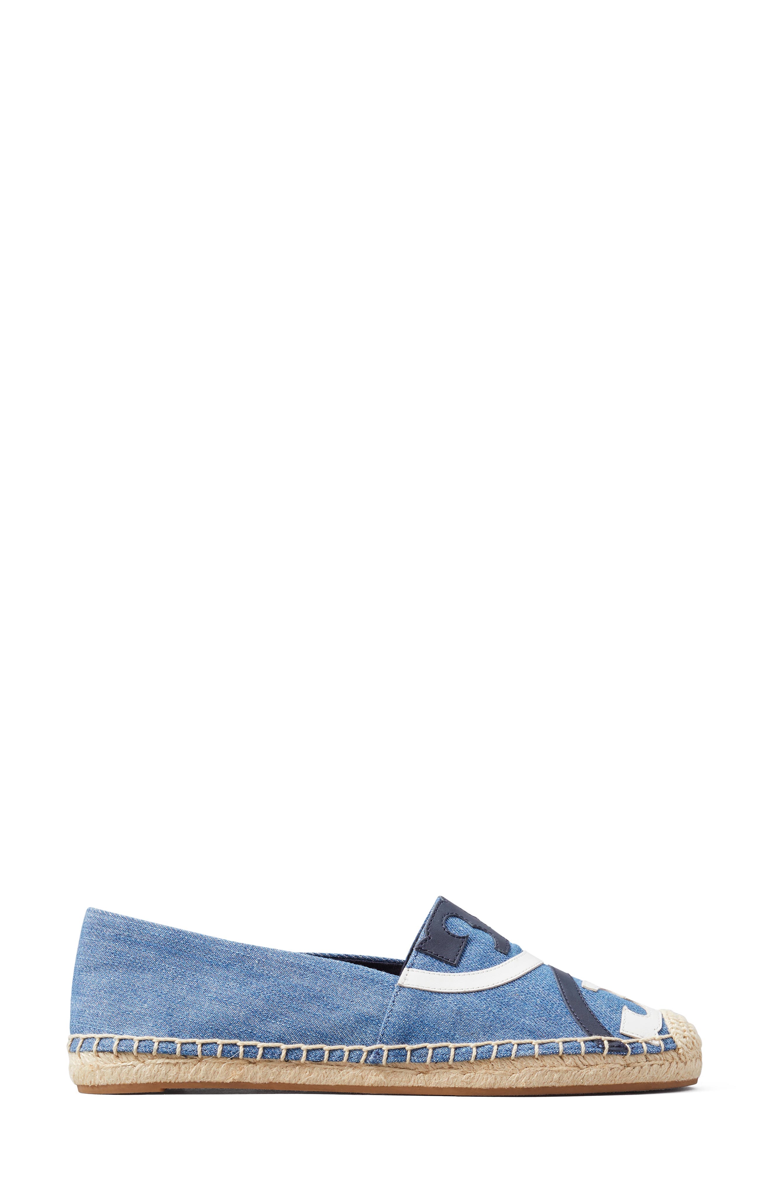 Poppy Logo Espadrille Flat, Alternate, color, DENIM