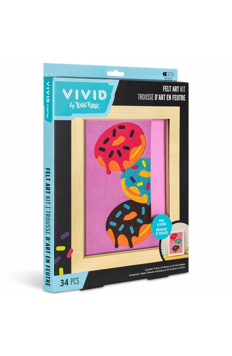 Brea Reese Vivid Felt Art Kit, Sweet Donuts, Diy Peel & Stick Craft Set, Alternate, color, Multicolored