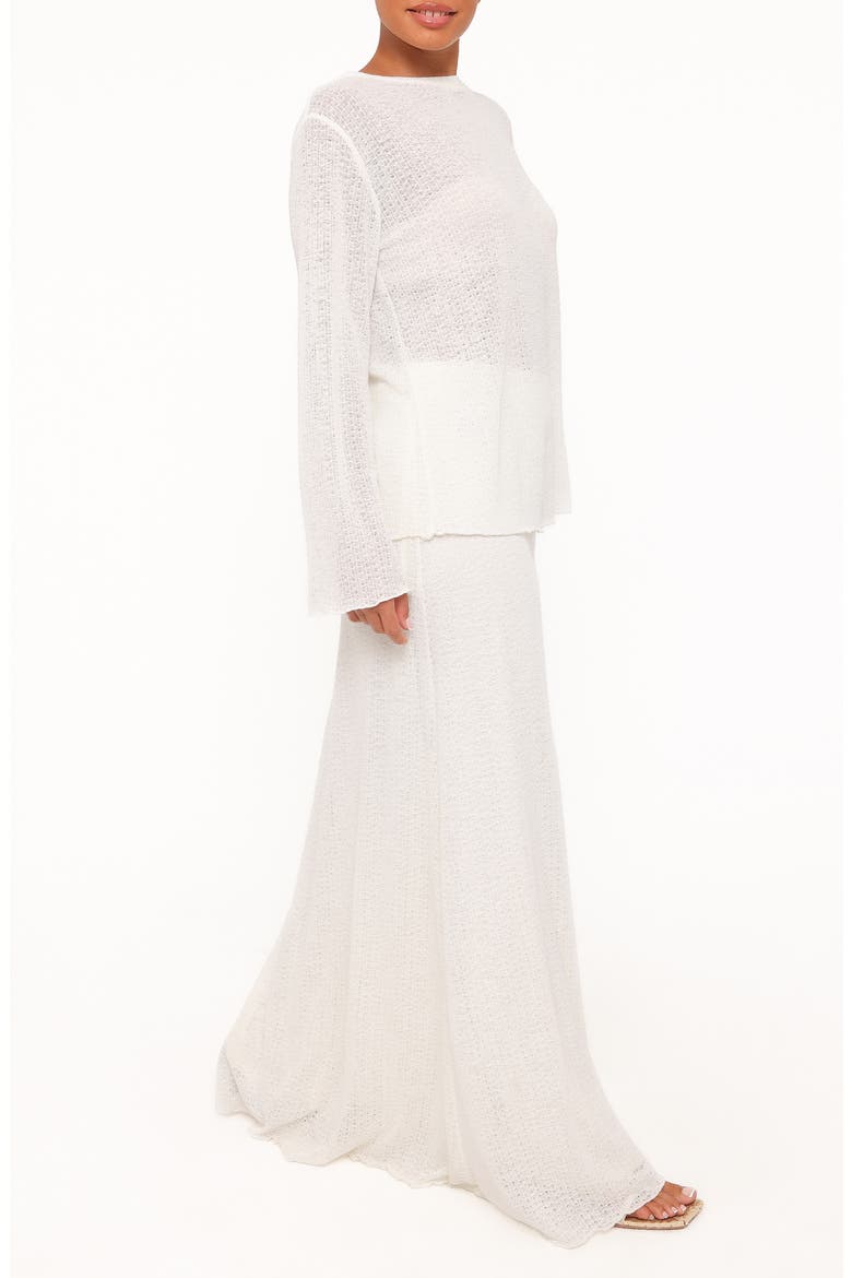 Lune Knit Skirt Set, Alternate, color, CREAM