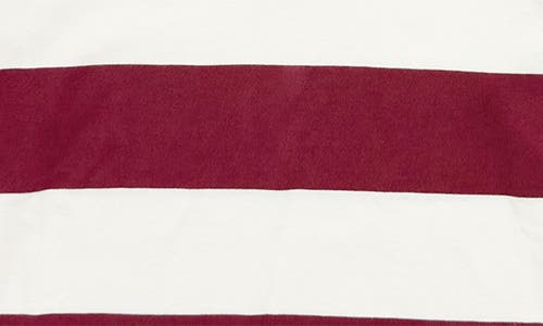 Feather 4 Arrow Kids' Nash Stripe Cotton Rugby Shirt In Red