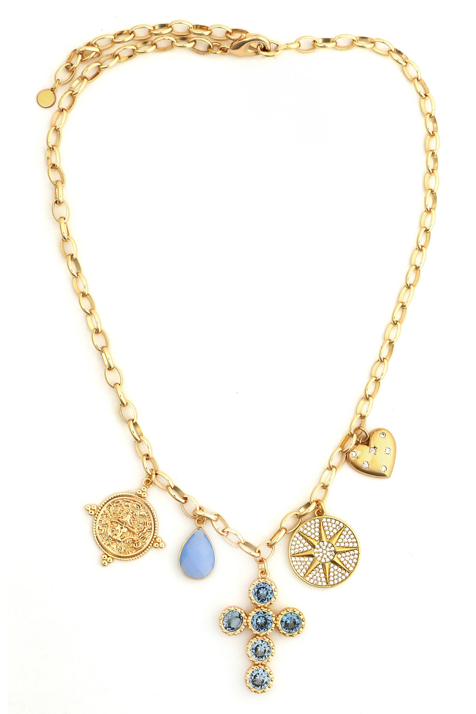 Cross Decorating Panacea Crystal Cross & Disc Charm Necklace (Women) | Nordstromrack