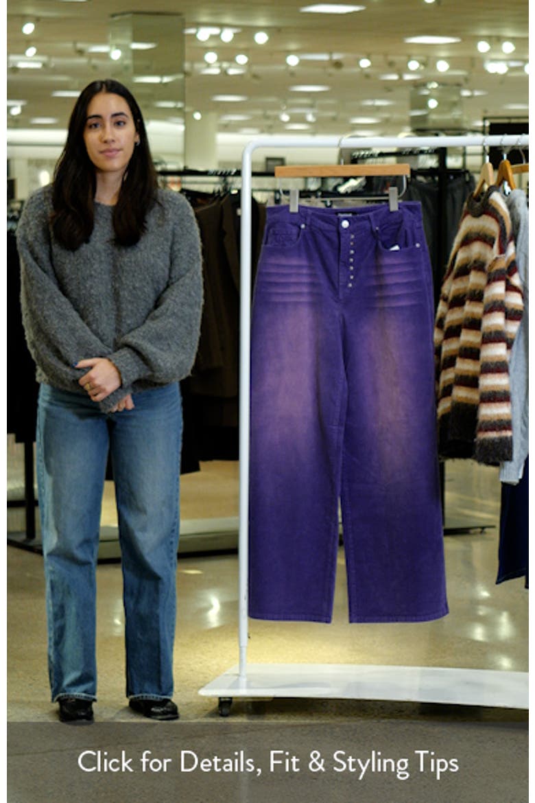Stretch Cotton Corduroy Wide Leg Pants video