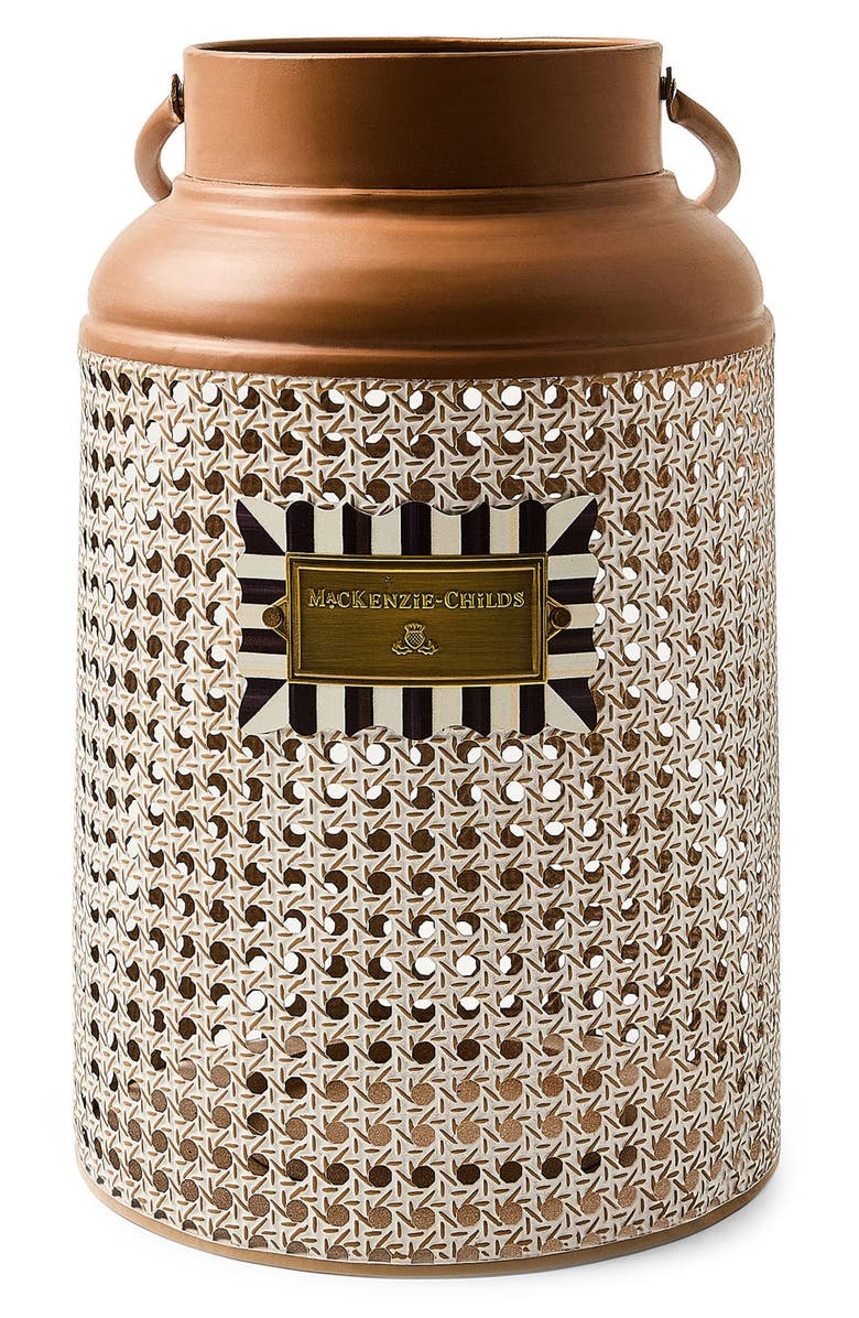 MACKENZIE CHILDS Cane Large Lantern, Alternate, color, Beige