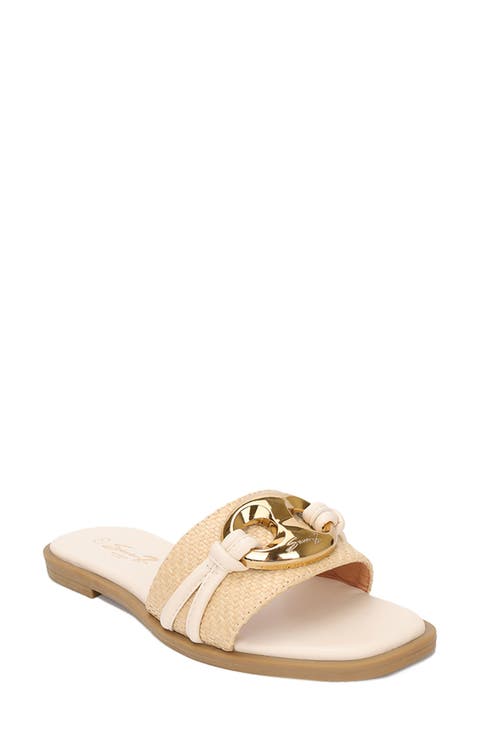 Raffia Flat Sandal (Women)