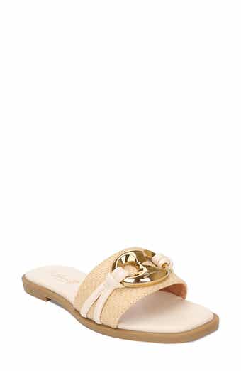 Raffia Flat Sandal