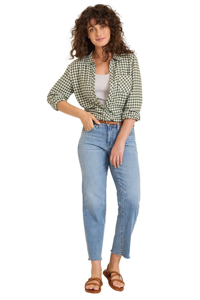 Villa Verde Check Shirt, Alternate, color, PALM VERDE