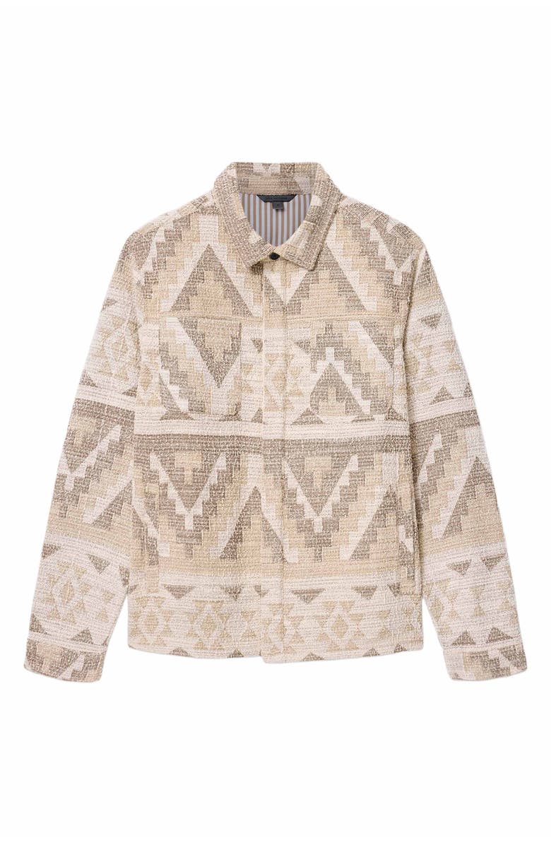 John Varvatos Byrne Geometric Shirt Jacket, Alternate, color, Light Khaki