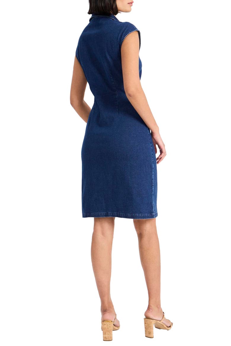 Sleeveless Denim Shirtdress, Alternate, color, DARK WASH