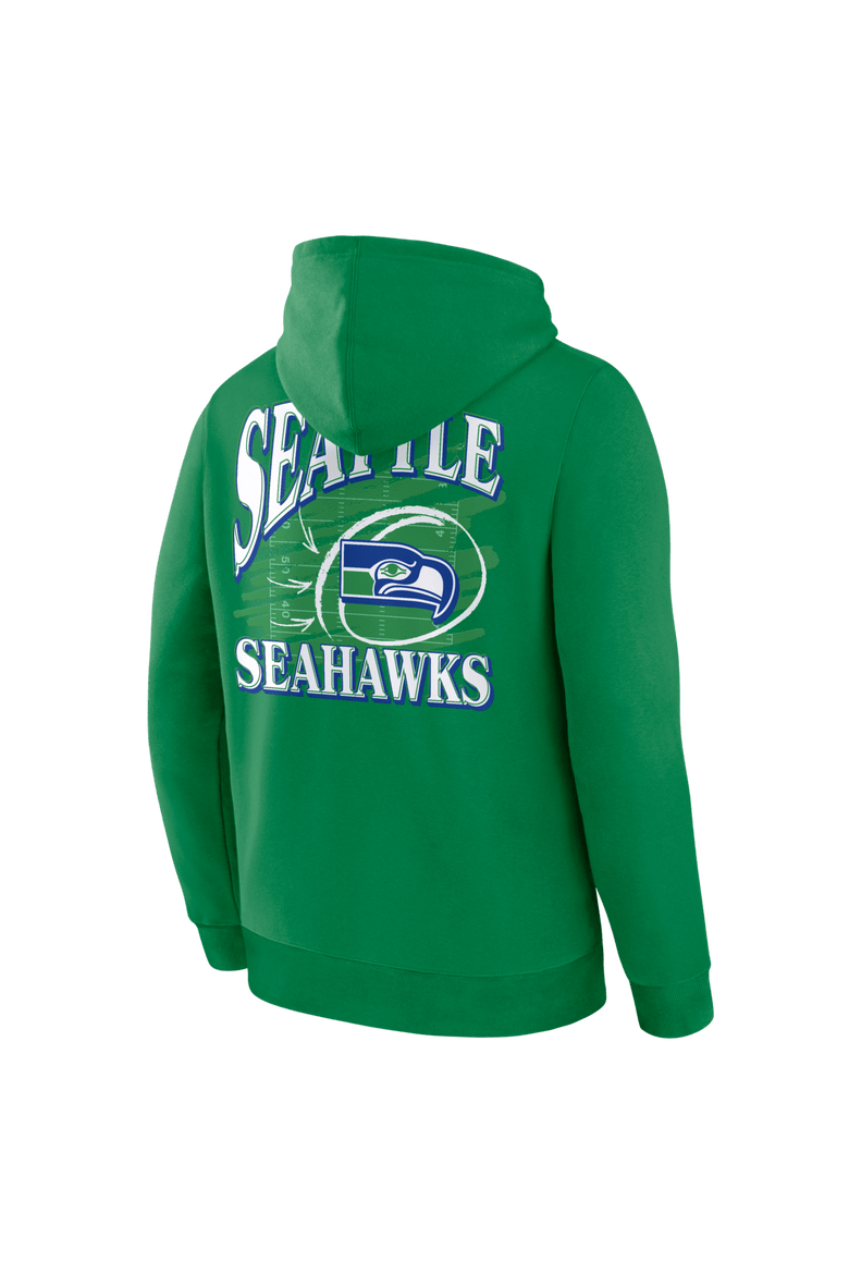 Men's Fanatics Apple Green Seattle Seahawks Classic Scribble Legacy Fleece Hoodie, Alternate, color, Apple Green