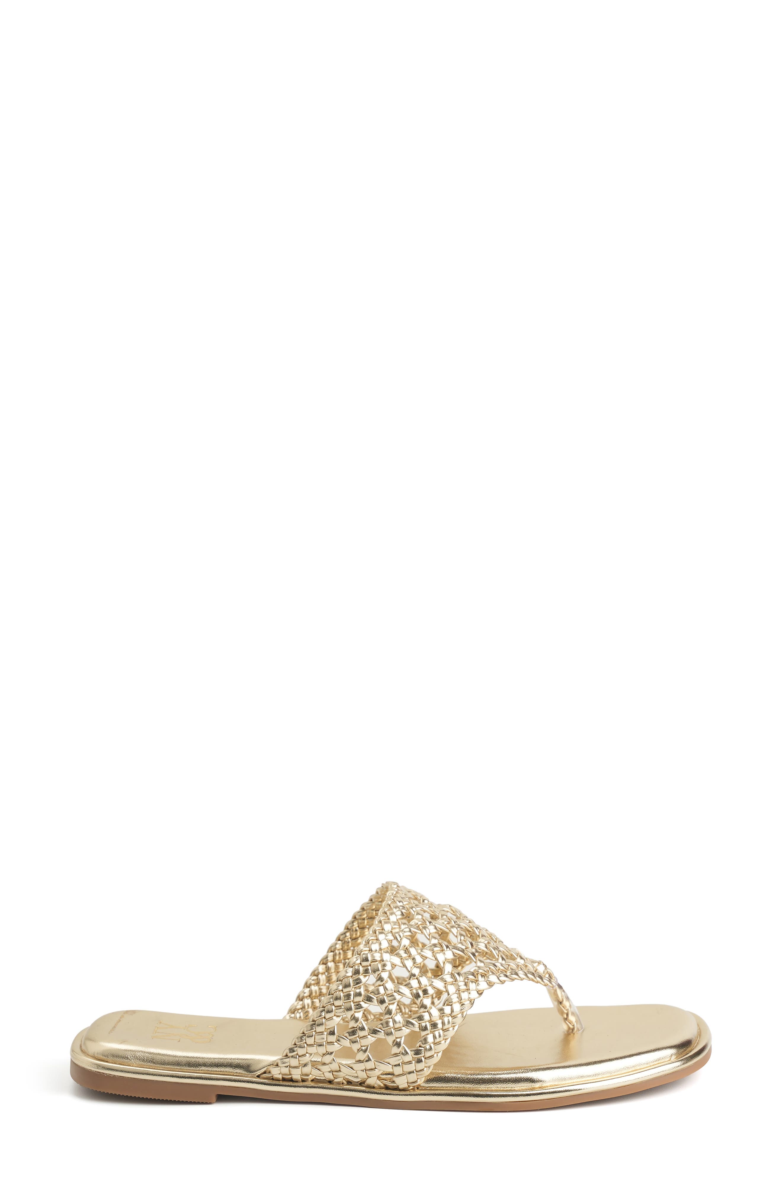 Phillipa Woven Slide Sandal, Alternate, color, GOLD