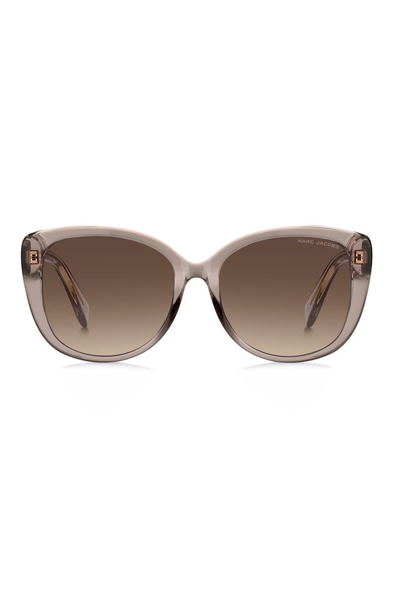 57mm Gradient Cat Eye Sunglasses, Main, color, BEIGE/ BROWN