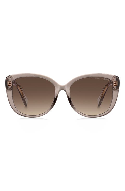 57mm Gradient Cat Eye Sunglasses