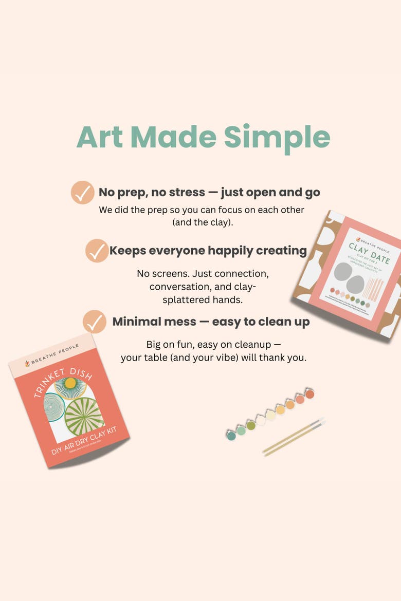 DIY Air Dry Clay Kit- Make Your Own Hanging Planter, Alternate, color, Trinket Dish