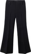 MANGO Slim Fit Frog Fastening Wide Leg Pants