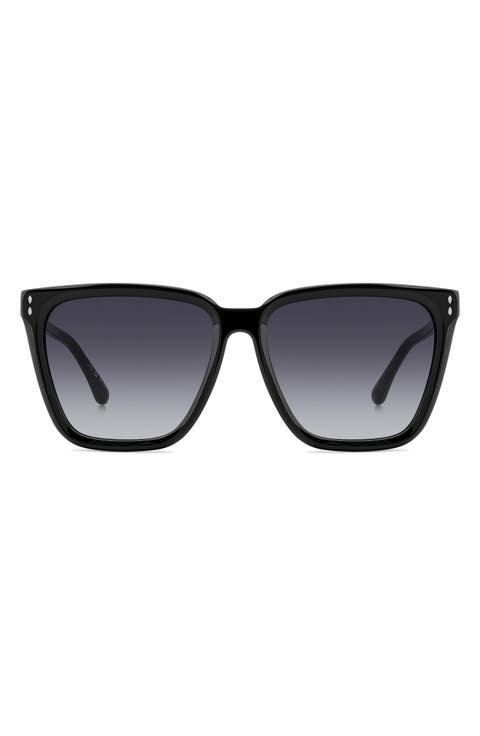 58mm Cat Eye Sunglasses