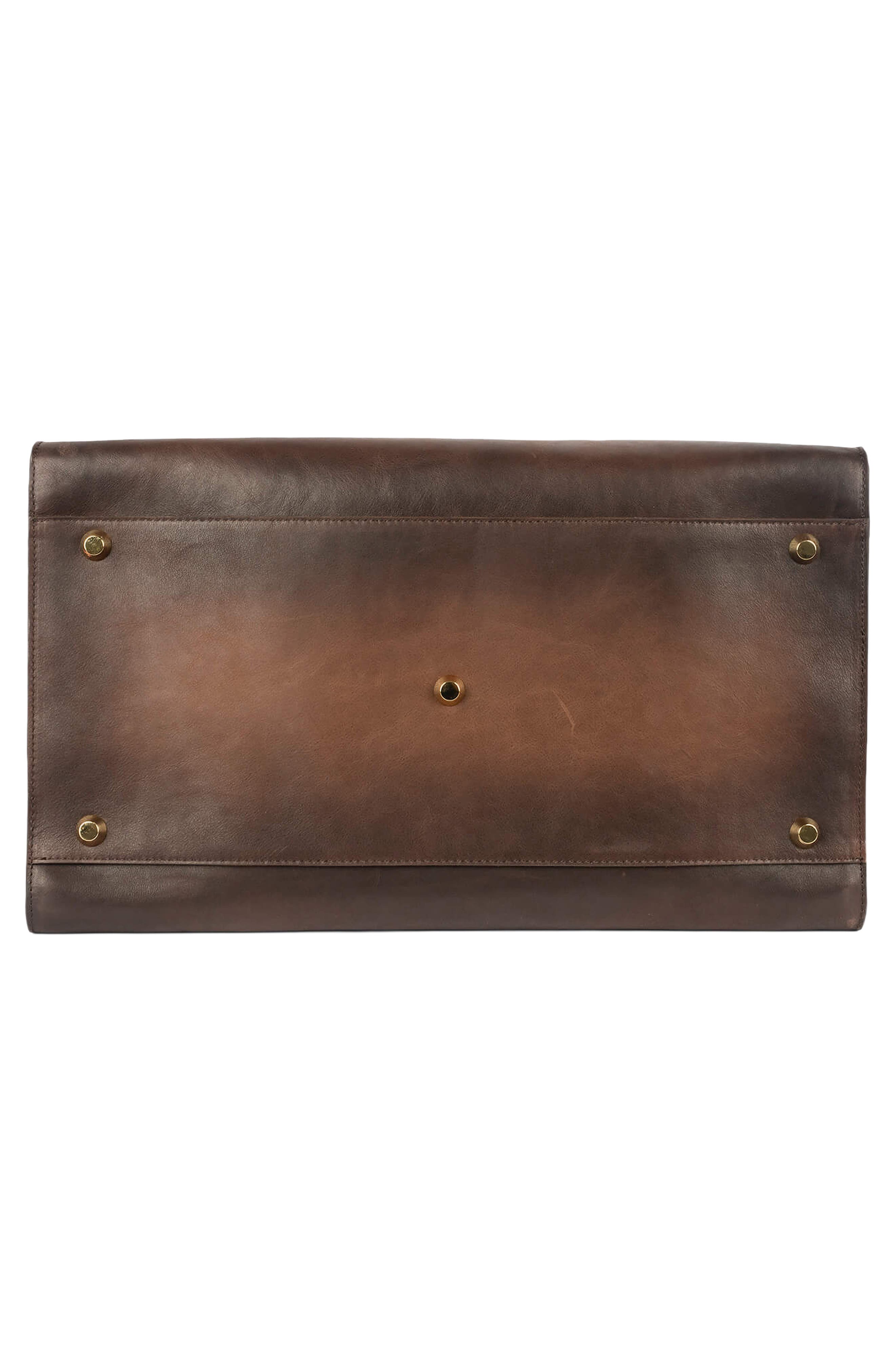 Jeffrey Campbell Cincinnati Satchel, Alternate, color, Dark Brown Ruboff