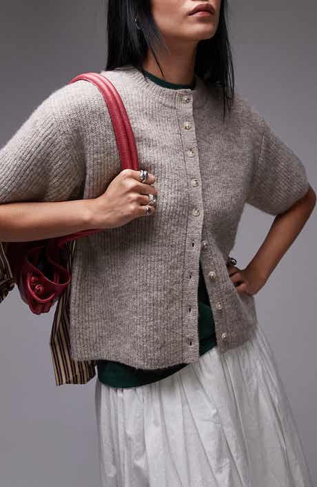 Topshop Short Sleeve Cardigan
