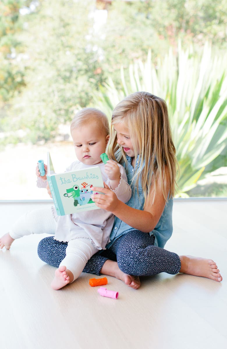 BRUSHIES Book & Finger Puppet Toothbrush, Alternate, color, Blue